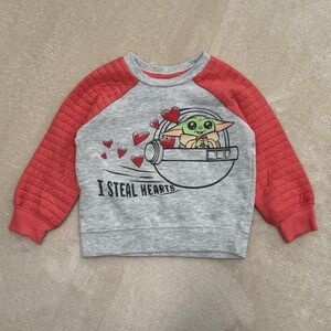 Star Wars Baby Yoda Valentines Day Sweater Toddler Size 18 Months